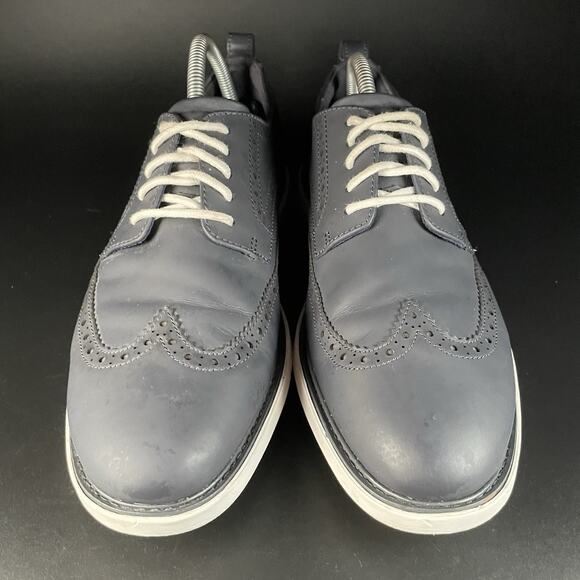 Cole Haan Grand Evolution Men's Size 9 M Blue Wingtip Oxford Casual Dress Shoes - Picture 2 of 9